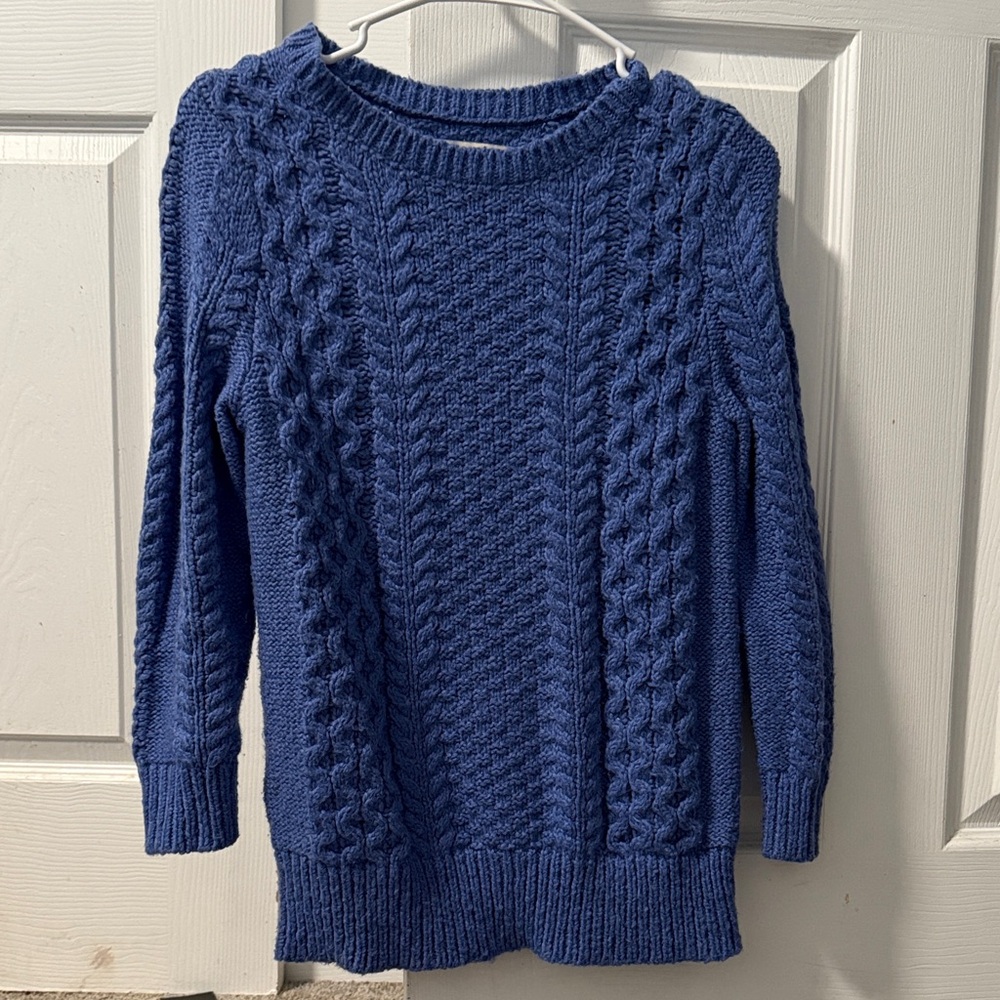 LOFT Blue Cable Knit Women's Sweater